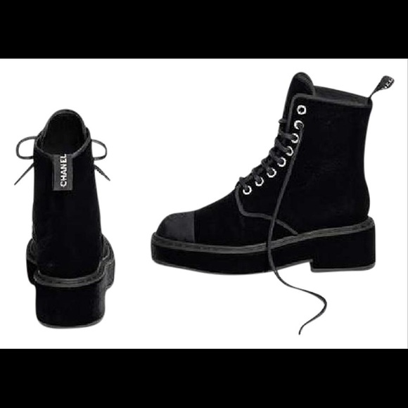 Chanel Velvet/Grosgrain Boots - Picture 7 of 7